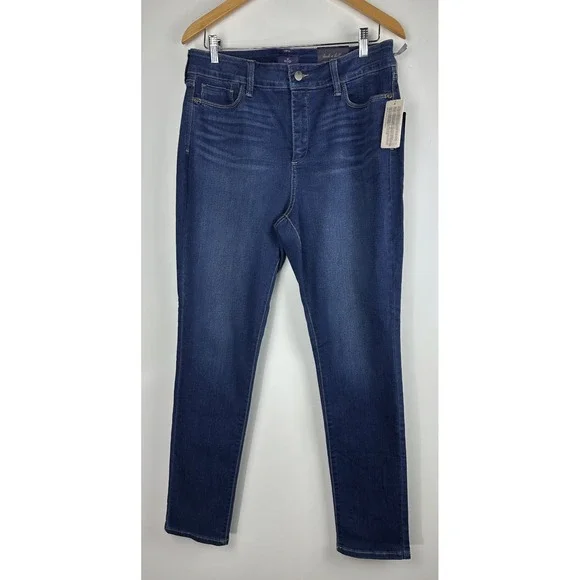 NWT NYDJ Alina Skinny Legging Blue Denim Stretch Echo Valley Medium Wash Size 14 - Picture 14 of 14